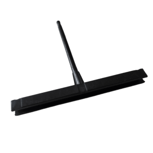 Black floor squeegee with a single flat rubber blade and straight handle, as practical as the Thermo Scientific Finnpipette F2 & F3 Piston Bar, 12 Channel, All Volumes, displayed on a plain white background.