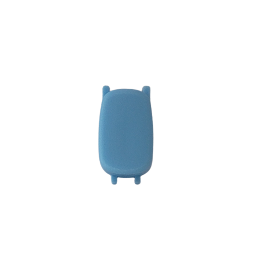 TS 1066710 A small, blue, oval-shaped E1 ClipTip Trigger (Thermo Scientific) with two short protrusions at each end, displayed on a plain white background.