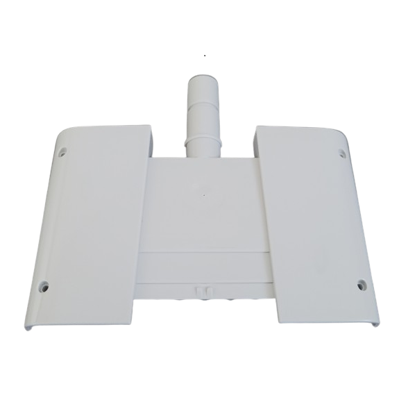 A grey rectangular plastic Finnpipette F1 ClipTip Cover, 12 Channel, Upgraded Version (Thermo Scientific), with a central cylindrical handle attachment, is viewed from above against a plain background.