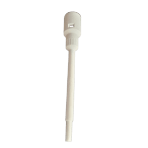 The Acura Barrel, 60-100μL (Socorex), is a white plastic pump dispenser tube with a long nozzle, ribbed middle section, and acura barrel, shown against a plain white background.