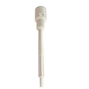 The Acura Barrel, Including PTFE Sleeve, 1μL, 2μL (Socorex) is a white plastic pump dispenser tube with a long nozzle and acura barrel, displayed against a plain background.