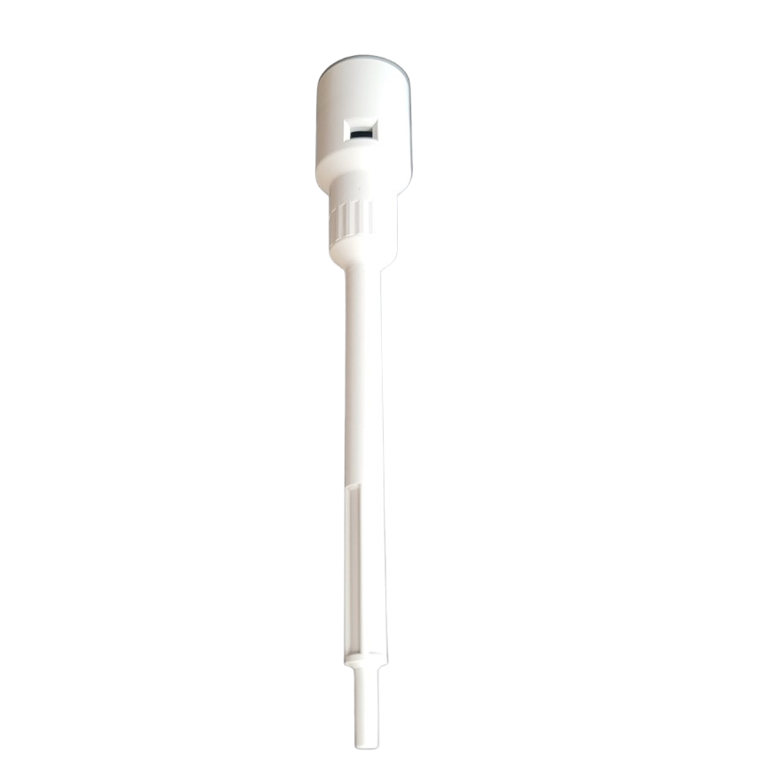 An Acura Barrel, including PTFE sleeve, 5μL and 10μL (Socorex), stands against a plain white background.