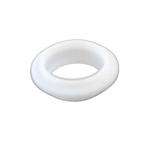 A white Acura PTFE Sleeve, 250-1000μL (Socorex), with a smooth torus shape, is shown resting on a plain light background.