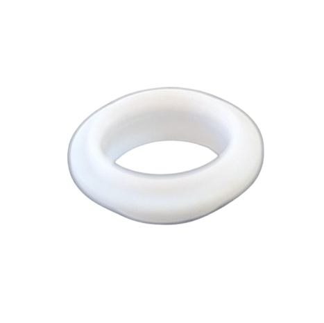 SO 825.659 A white Acura PTFE Sleeve, 250-1000μL (Socorex), with a smooth torus shape, is shown resting on a plain light background.