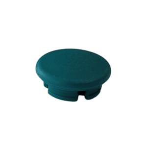 An orange Acura Smartie Plunger Cap for 100μL and 200μL Socorex pipettes, with a flat top and notched sides, is displayed against a plain white background.