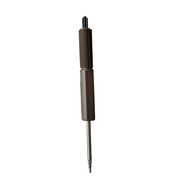 GI FA07084 A metal Phillips screwdriver with textured grip, designed for Gilson Pipetman L Screw Assembly/Operating Rod for single-channel 2μL P2L and 200μL P200L, shown on a white background.