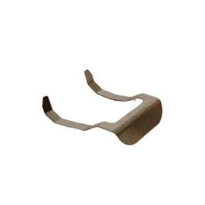 The Finnpipette Stepper Retainer Spring (Thermo Scientific) is a small, metallic spring with flat angled ends and a curved center, designed for the Finnpipette Stepper and shown on a plain white background.
