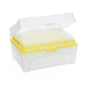 BrandTech TipBox, Yellow, 2-200μL, 5x96, 480 Tips (BrandTech)