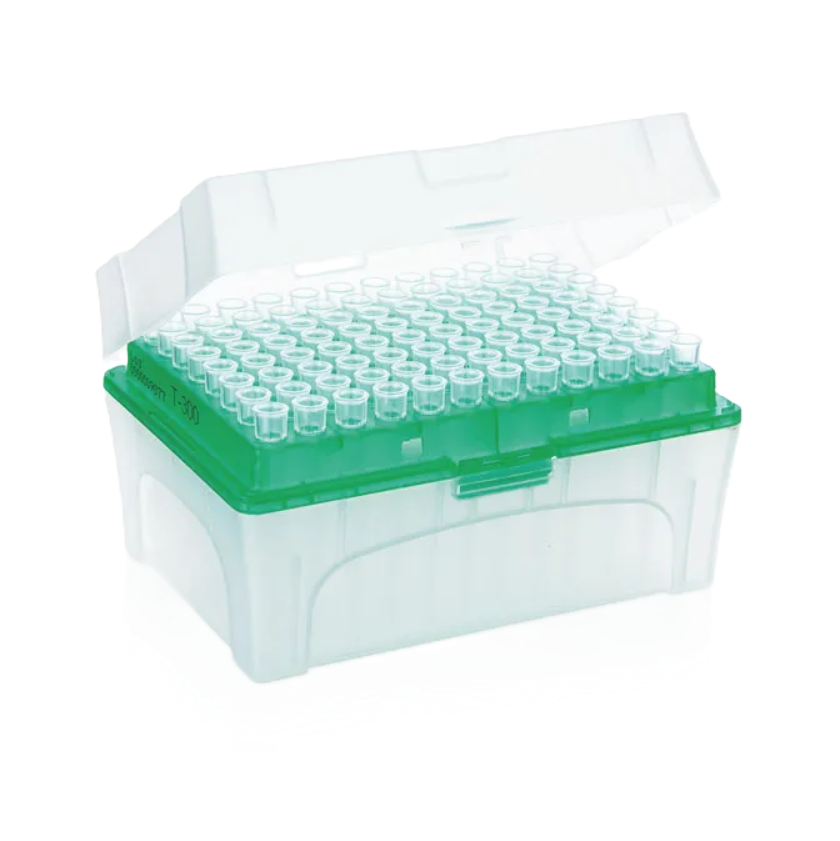 BT 732230 BrandTech BIO-CERT TipBox, Sterile, Green, 5-300μL, 10x96, 960 Tips (BrandTech)