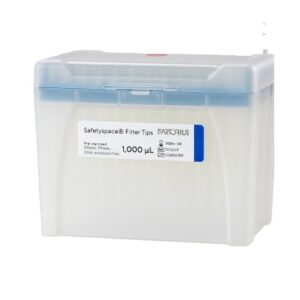 SafetySpace Filtered Racked Tips, 1000μL, Blue, Sterile, 10x96, 960 Tips (Sartorius)