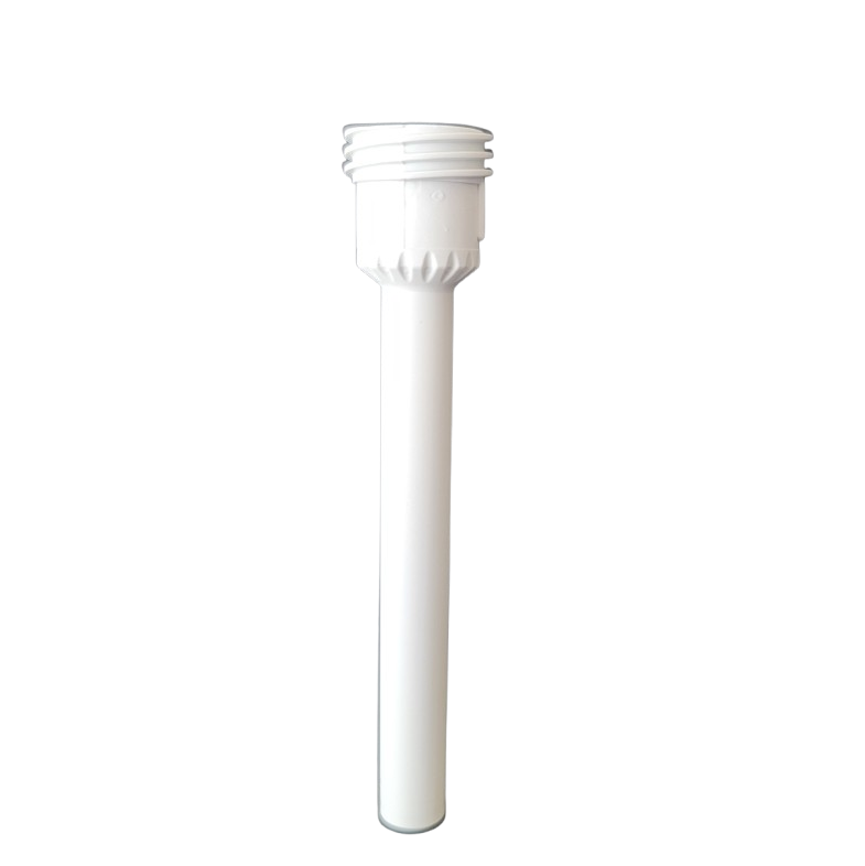 SO 825.674 A white plastic Acura Ejector (Socorex), available in 1μL, 2μL, 5μL, and 10μL sizes, features a smooth cylindrical body and top threaded ridges, shown against a plain white background.