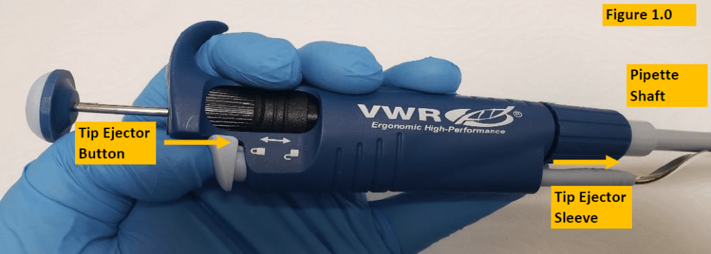 Push down VWR EHP ejector button