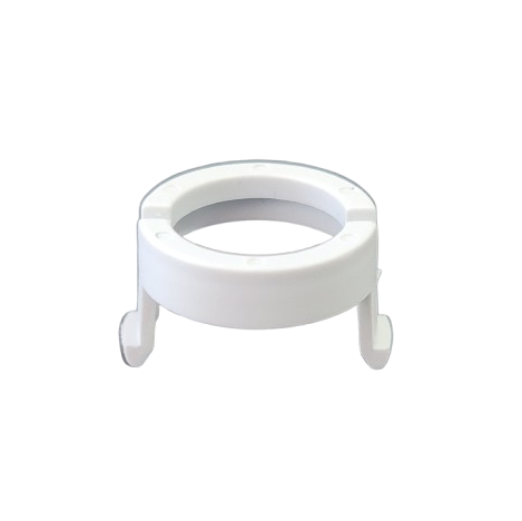 The Acura Ring, compatible with Socorex 25µL–1000µL micropipettes, is a white plastic circular support with two small legs and an open center, displayed on a plain background.