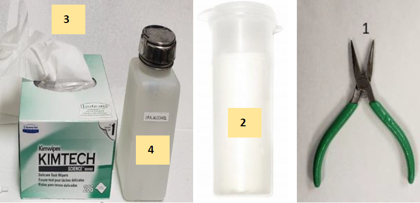 Recommended supplies for E4 XLS preventative maintenance