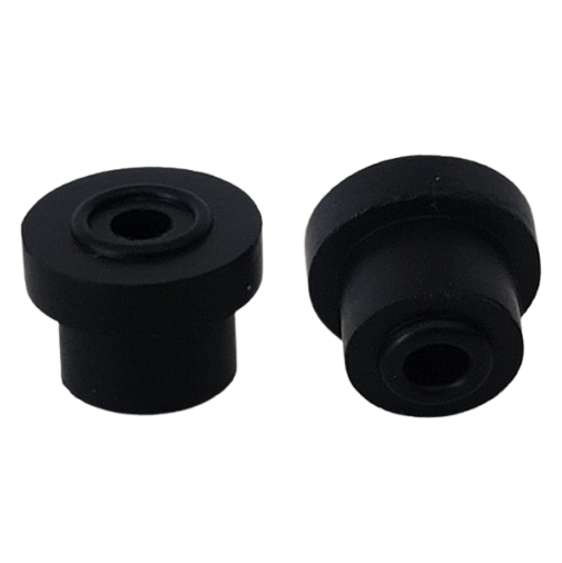 DR 4-000-041 Two small, black, cylindrical rubber O-rings—Drummond Pipet-Aid XL, XP, XP2, Hood Mate & XPress Valve Body O-Rings (Pack of 2)—are shown side by side on a plain white background.