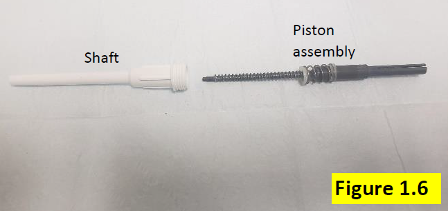 Disassembled Fisherbrand Elite shaft