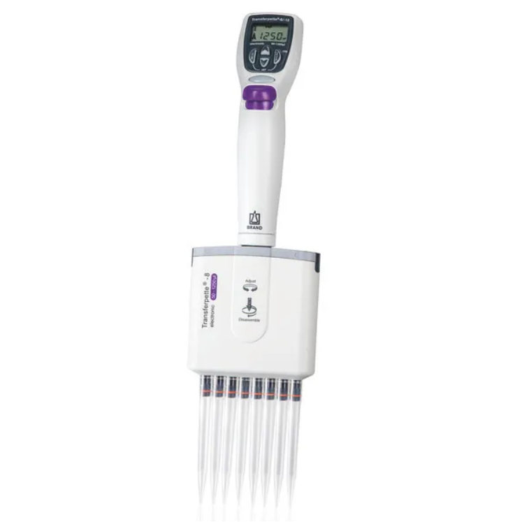 Transferpette Electronic Pipette, 8 Channel, 50-1250μL (BrandTech)