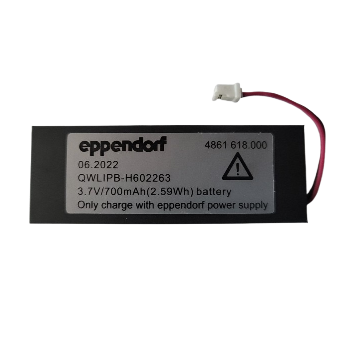 Eppendorf Xplorer Connect Lithium-Polymer Rechargeable Battery (3.7V/700mAh, part number 4861 618.000) with small connector; for use only with Eppendorf power supply and ideal for Eppendorf Xplorer devices.