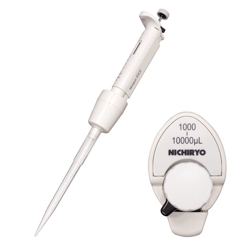 NI 00-NPX3-10000 Nichipet EX III Pipette, Single Channel, 1000-10000μL, 10ML (Nichiryo)