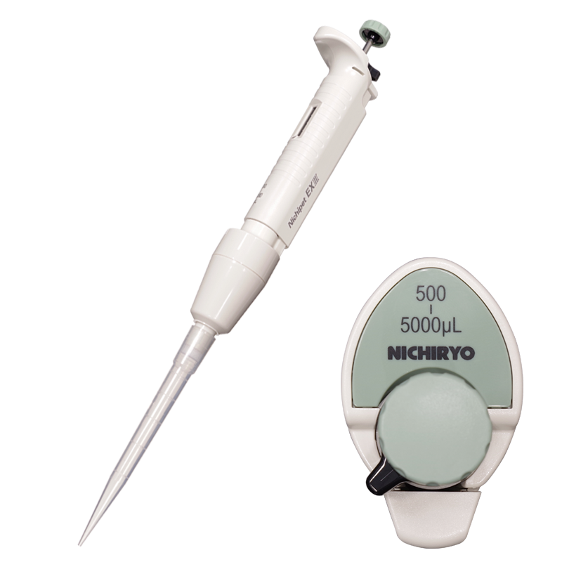 NI 00-NPX3-5000 Nichipet EX III Pipette, Single Channel, 500-5000μL, 5ML (Nichiryo)