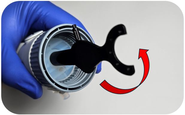 using the Dispensette S mounting tool