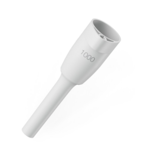 An Eppendorf Research 3 neo Ejector Sleeve, labeled 1000μL for single channel use.