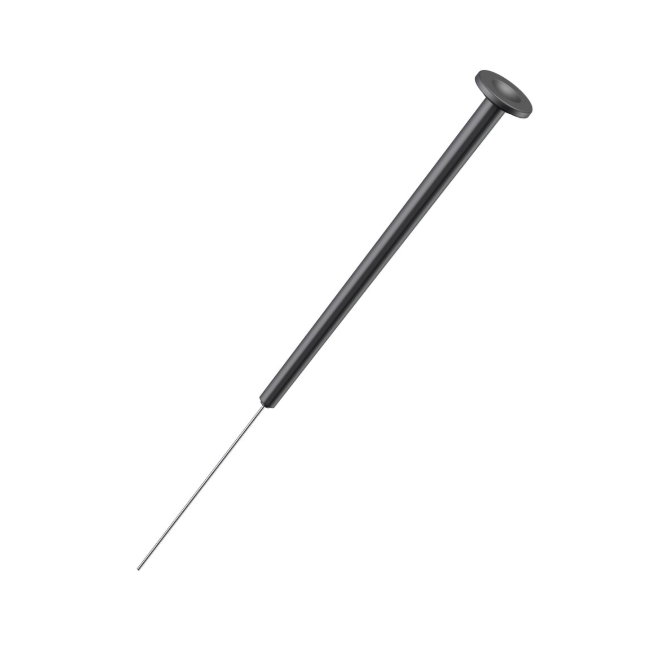 A single dark gray Research 3 neo Piston, Single Channel, 2.5μL (Eppendorf) pipette.