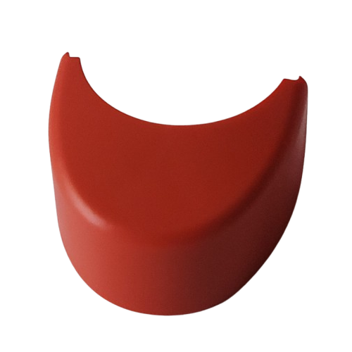 A red Research 3 neo Ejector Button for Single Channel pipettes (Eppendorf)