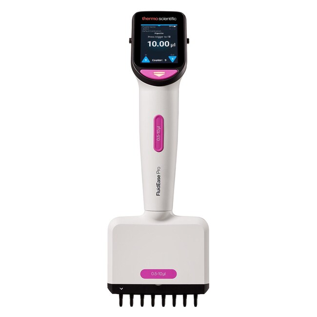 TS 4676010 Thermo Scientific FluidEase Pro ClipTip Electronic Multichannel Pipettes, 8 channel, 0.5-10μL