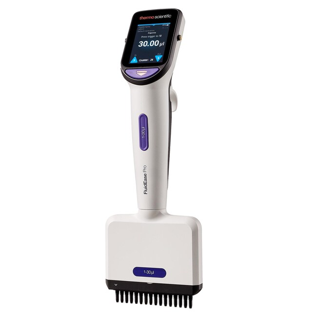TS 4676120 Thermo Scientific FluidEase Pro ClipTip Electronic Multichannel Pipettes, 16 channel, 1-30μL