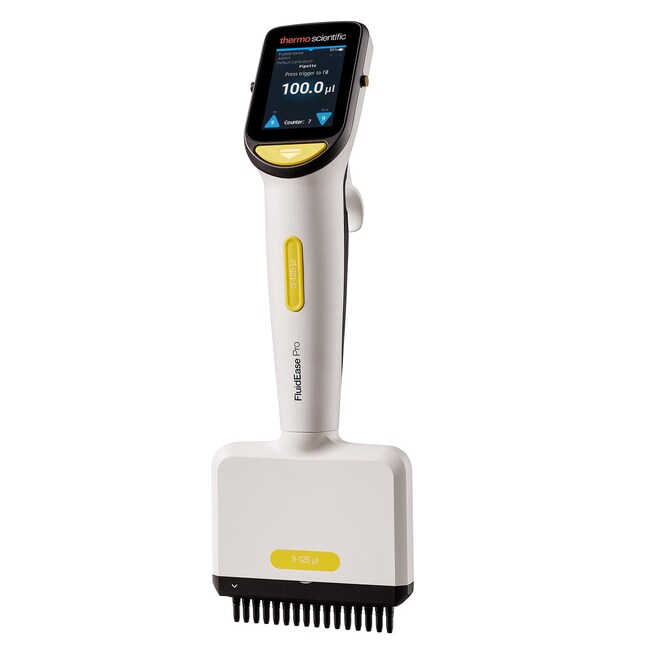TS 4676130 Thermo Scientific FluidEase Pro ClipTip Electronic Multichannel Pipettes, 16 channel, 3-125μL