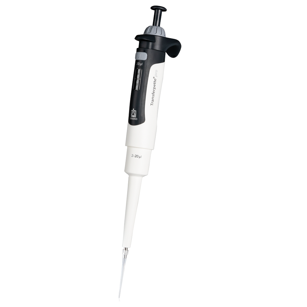 BT 706871 Transferpette pro Pipette, Single Channel, Adjustable Volume, Grey, 2-20μL (BrandTech)