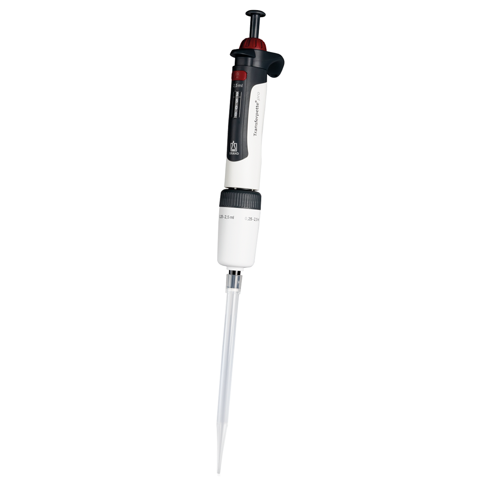 BT 706881 Transferpette pro Pipette, Single Channel, Adjustable Volume, 250-2500μL (BrandTech)