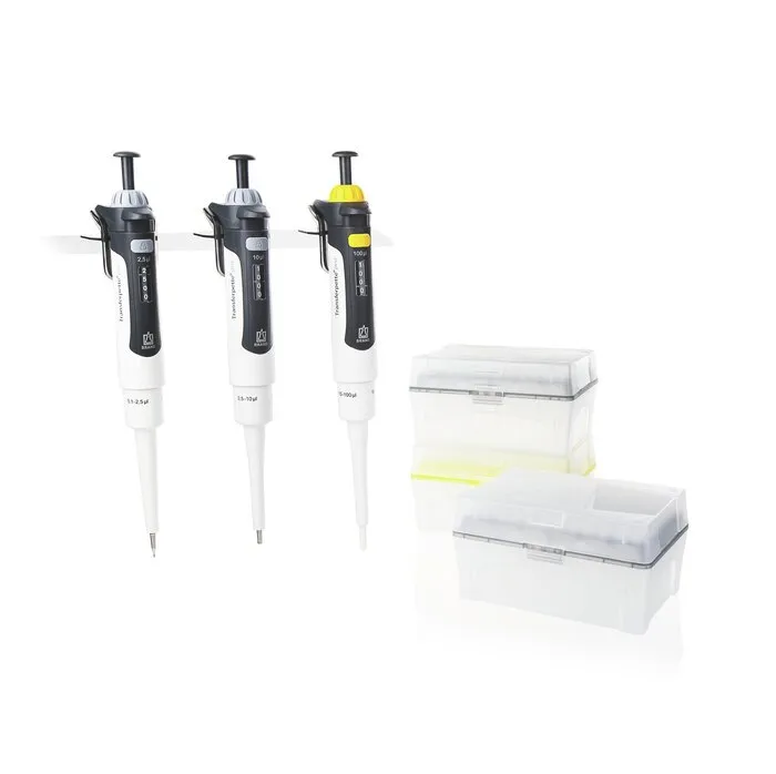 BT 706890 Transferpette pro Starter Kit Micro, 3 Single Channel Pipettes, 0.1-2.5μL, 0.5-10μL, 10-100μL (BrandTech)