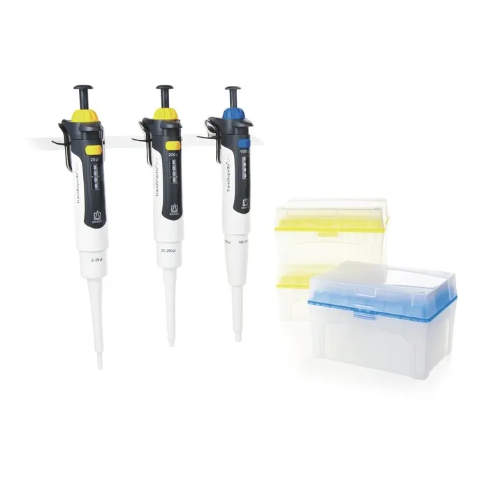 BT 706891 Transferpette pro Starter Kit Midi, 3 Single Channel Pipettes, 2-20μL, 20-200μL, 100-1000μL (BrandTech)
