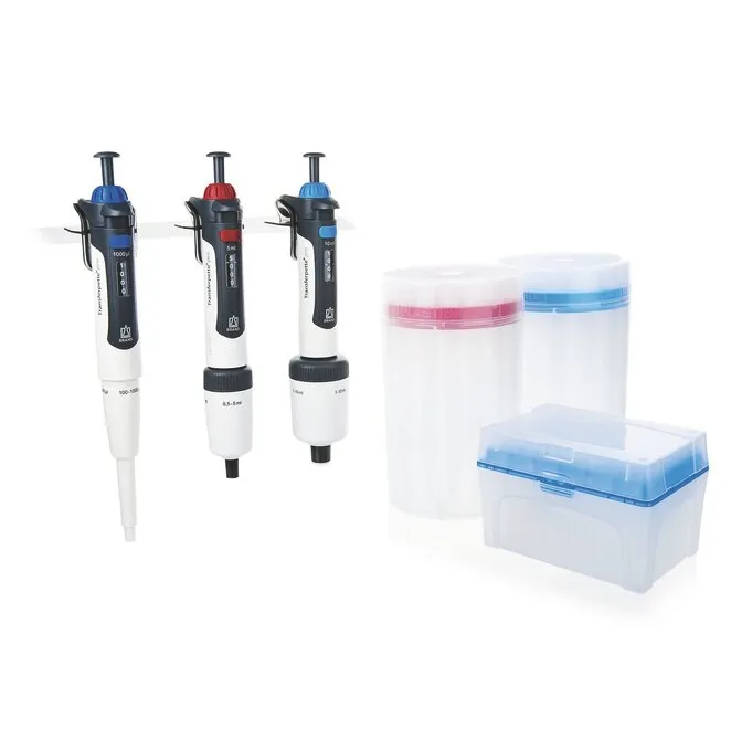 BT 706892 Transferpette pro Starter Kit Macro, 3 Single Channel Pipettes, 100-1000μL, 500-5000μL, 1000-10000μL (BrandTech)