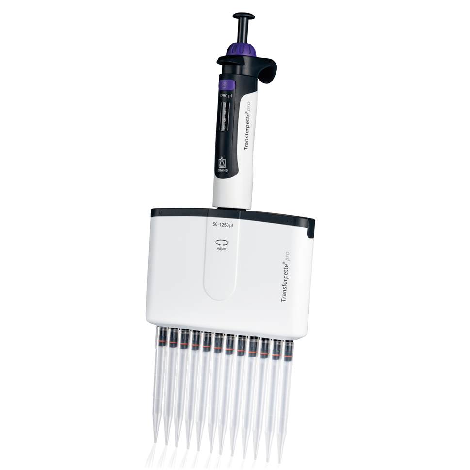 Transferpette pro Pipette, Multichannel, 12 Channel, 50-1250μL (BrandTech)