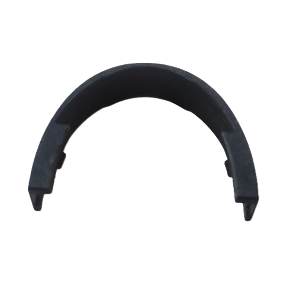 EP 3102890000_2 A black, semi-circular plastic disassembly tool for Research 3 neo (Eppendorf), with two downward-facing prongs