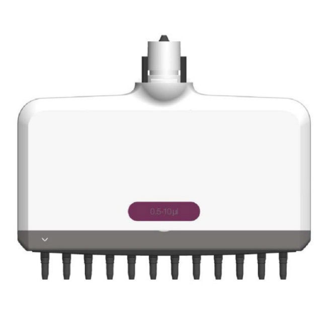 Lower module of a Thermo Scientific FluidEase Pro ClipTip multichannel pipette, 12 channel, 0.5-10 µl