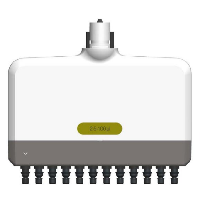 Lower module of a Thermo Scientific FluidEase Pro ClipTip multichannel pipette, 12 channel, 2.5–100 µl