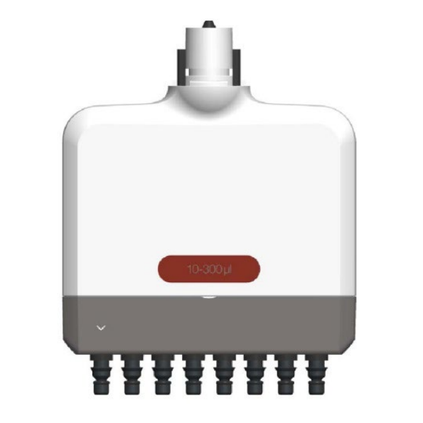 Lower module of a Thermo Scientific FluidEase Pro ClipTip pipette, 8-channel, 10-300 µl