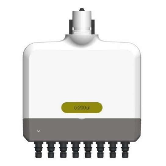 Lower module of a Thermo Scientific FluidEase Pro ClipTip multichannel pipette, 8-channel, 5-200 µl