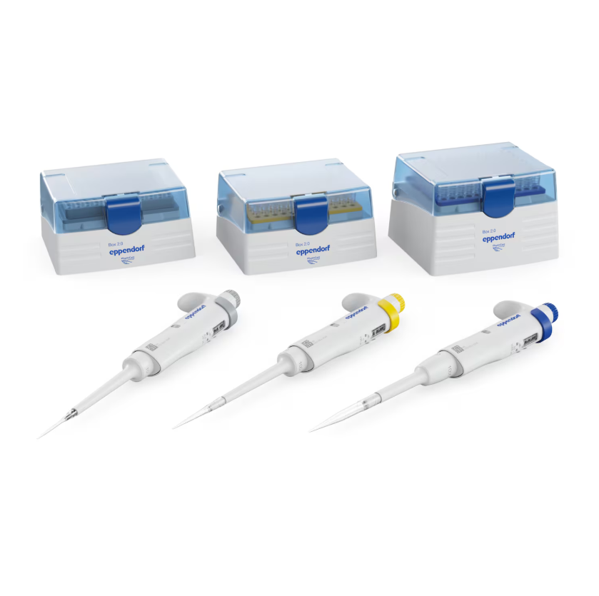 Eppendorf Research 3 neo, Pipette 3-pack, Option 1: 0.5 – 10µL, 5 – 100µL, 50 – 1,000µL