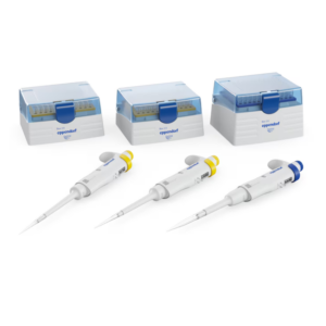 Eppendorf Research 3 neo, Pipette 3-pack, Option 2: 1 – 20µL yellow, 10 – 200µL, 50 – 1,000µL