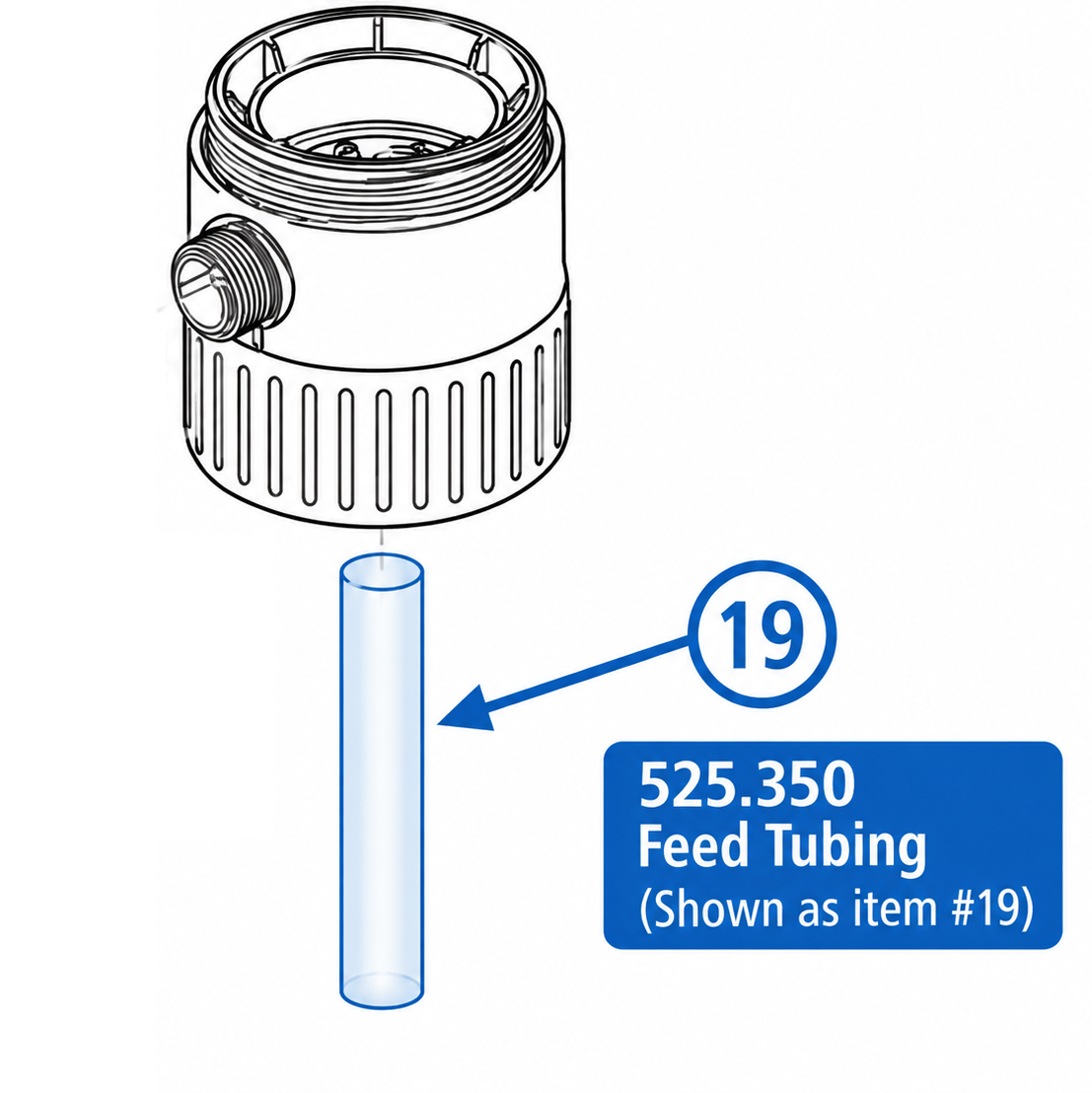 Socorex 525.350 Feed Tube Schematic